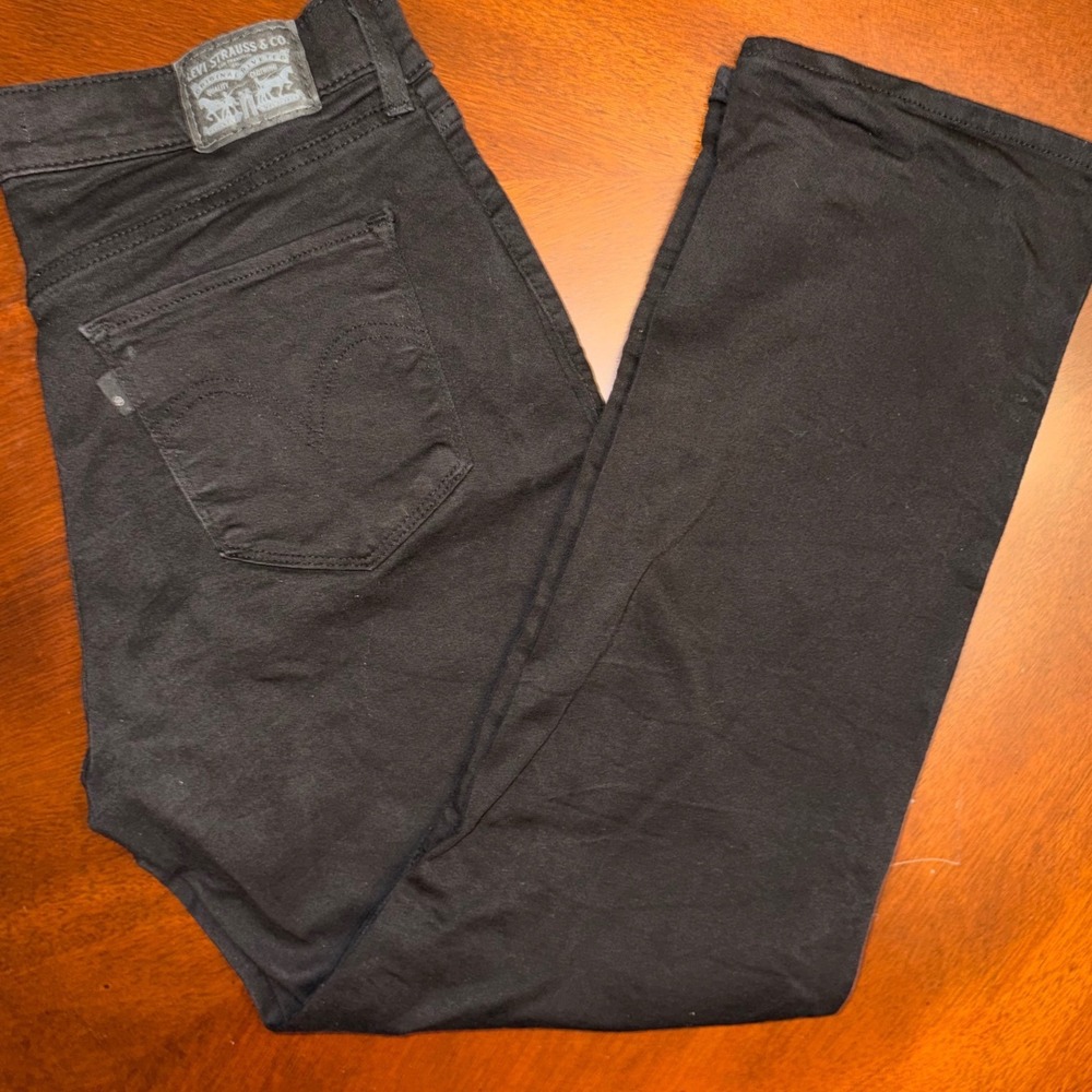 Levi Jeans Women Silver‎ Tab Size 10 Black Classic 30x28 Straight Leg Stretchy